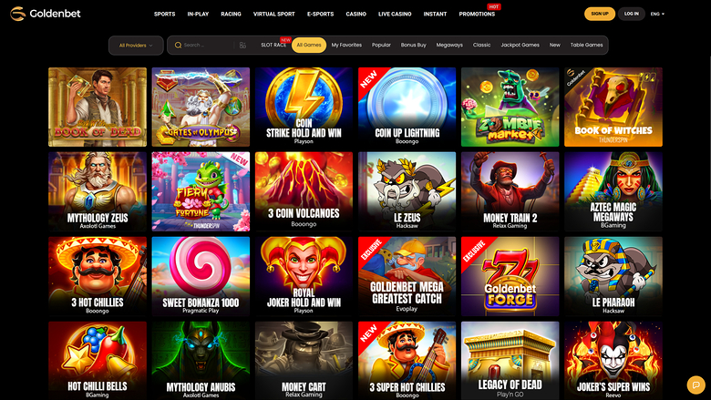 GoldenBet Casino Desktop Games