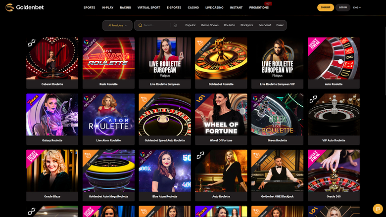 GoldenBet Casino Desktop Live Dealer