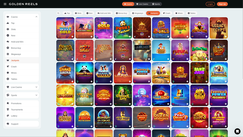 Golden Reels Casino Desktop Jackpot