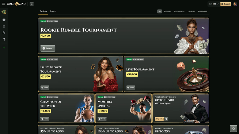 Goldzino Casino Promotions Desktop