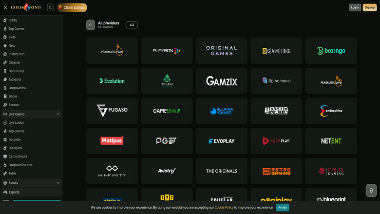 Goldzino Casino Game Developer Desktop