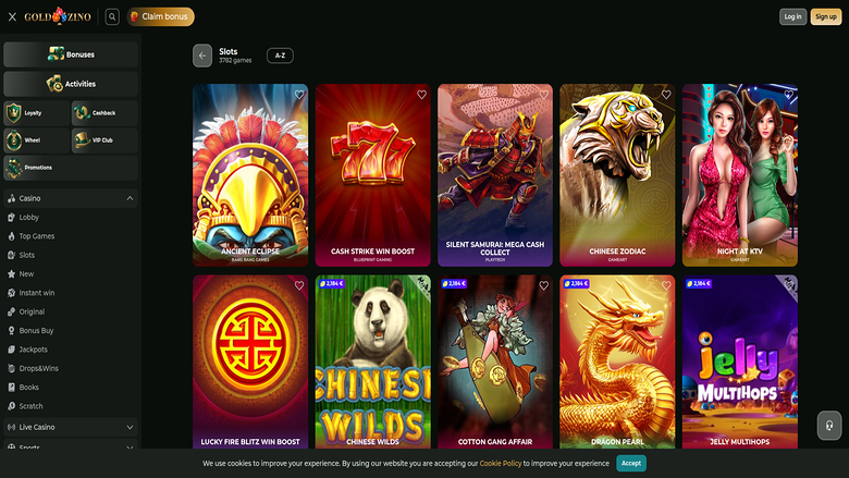 Goldzino Casino Games Desktop