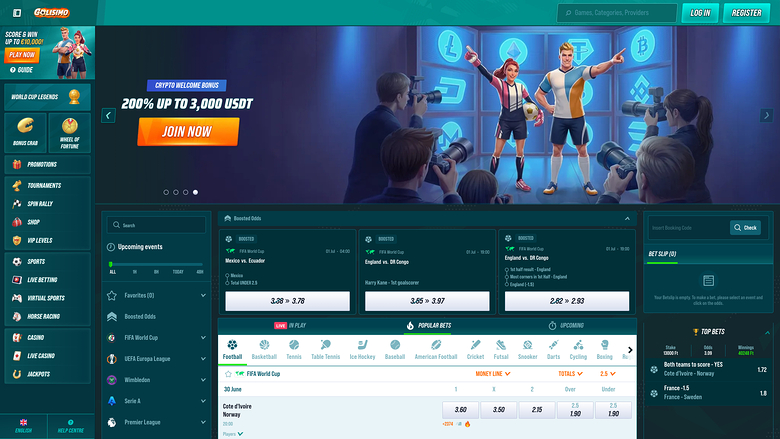 Golisima Casino Desktop Homepage