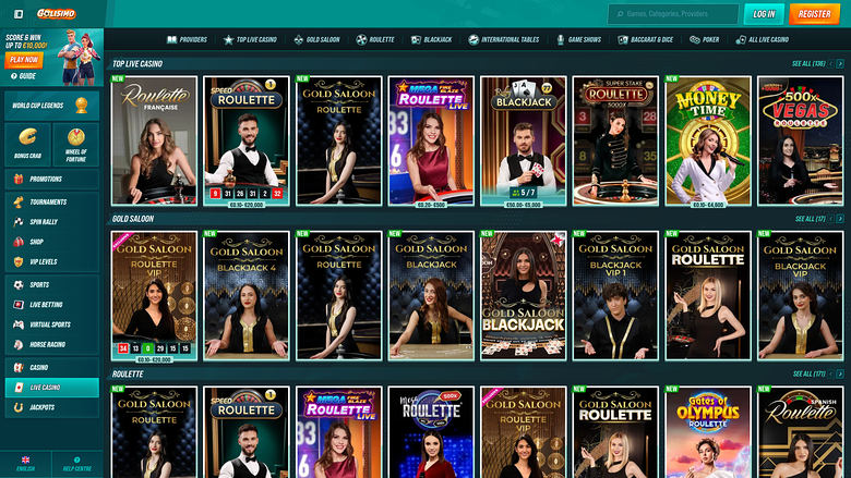 Golisima Casino Desktop Live dealer