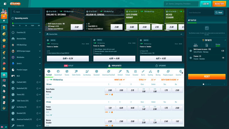 Golisima Casino Desktop sports