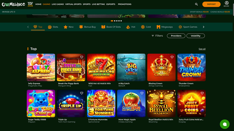 Gomblingo Casino Desktop Games