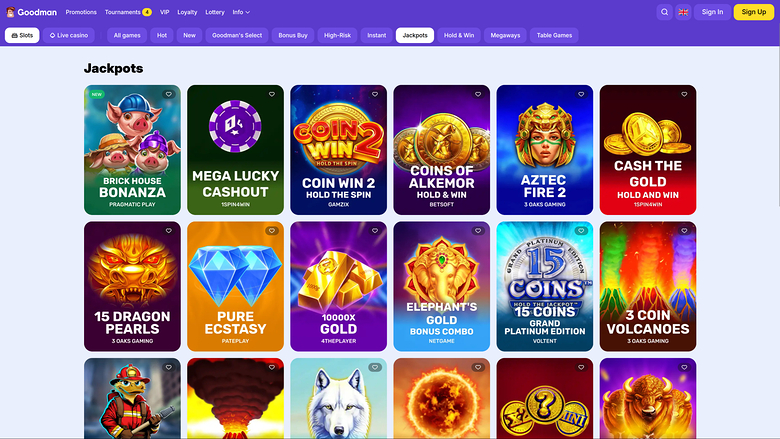 Goodman Casino Desktop Jackpot