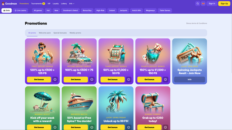 Goodman Casino Desktop Promotions