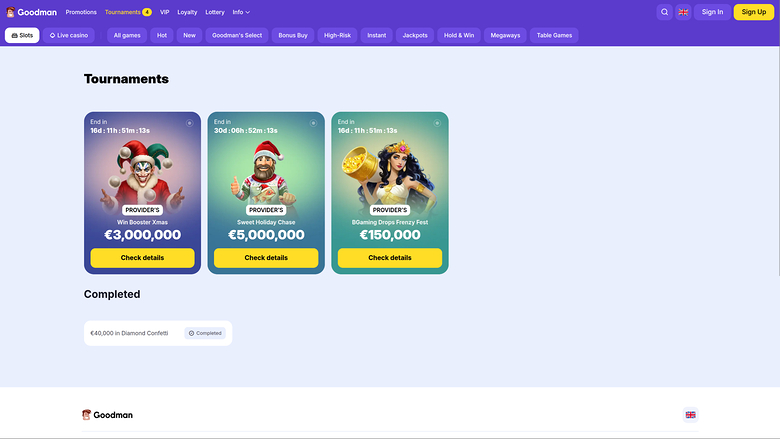 Goodman Casino Desktop Tournaments
