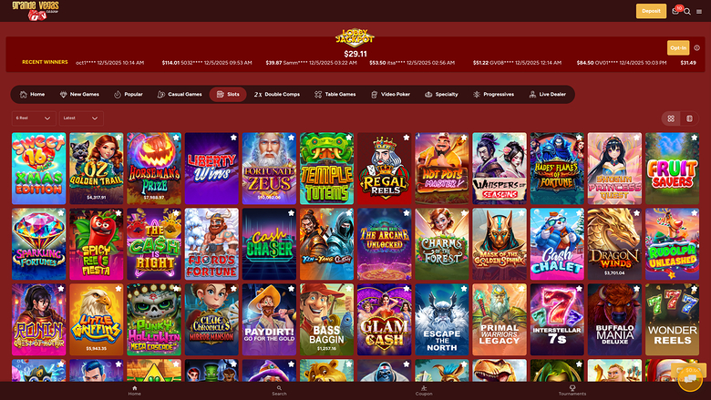Grande Vegas Casino Desktop Games