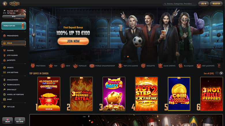 Gransino Casino Desktop Homepage