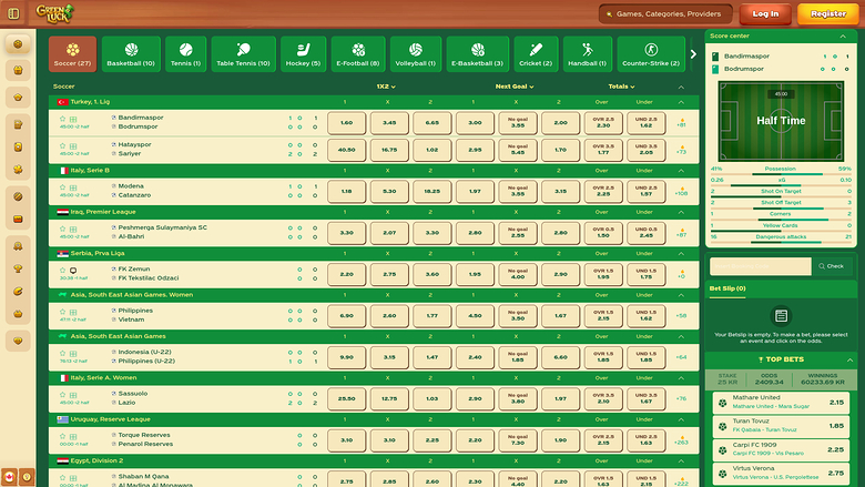 GreenLuck Casino Desktop Live Bet