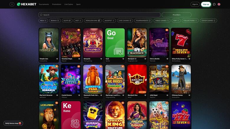 Hexabet Casino Desktop Games