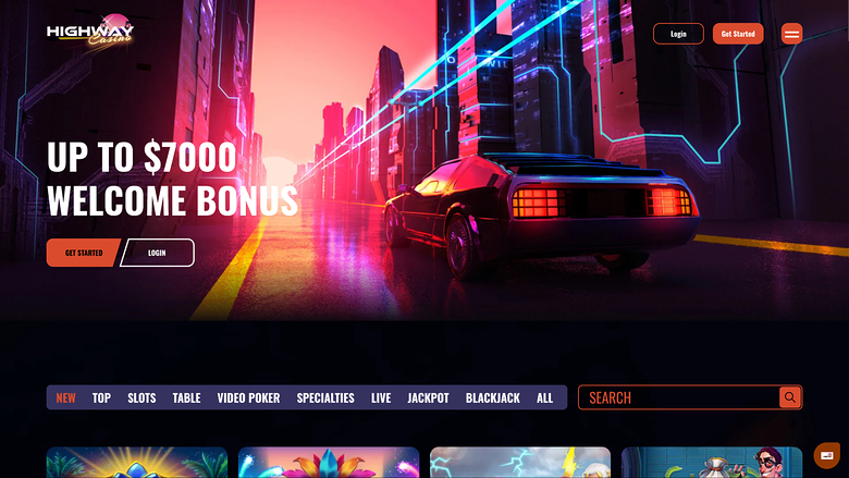 Highway Casino Desktop Homepage