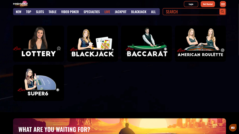 Highway Casino Desktop Live Dealers