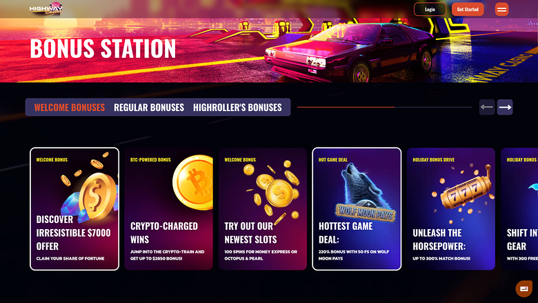 Highway Casino Desktop Promotions
