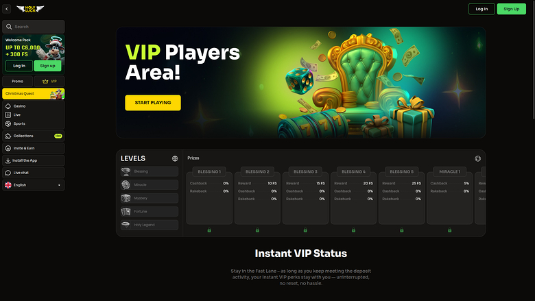 HolyLuck Casino Desktop VIP Program