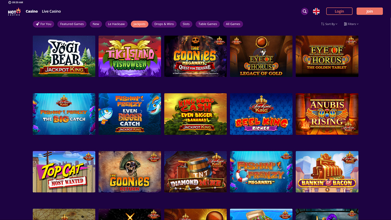 Hot7 Casino Desktop Jackpot