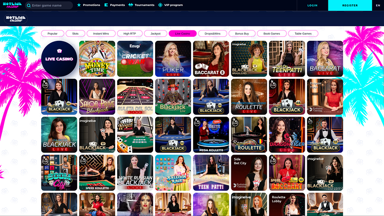 Hotline Casino Desktop Live Dealer