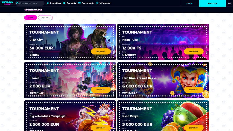 Hotline Casino Desktop Tournaments