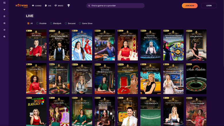 Hotwins Casino Desktop Live Dealer