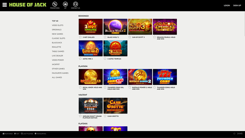 House of Jack Casino Desktop Game Developers