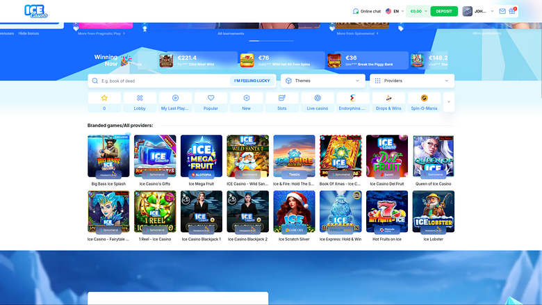 Ice Casino Desktop Branded Games