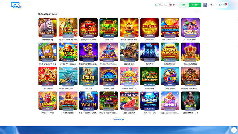 Ice Casino Desktop Games