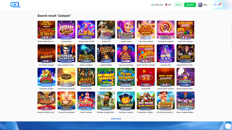 Ice Casino Desktop Jackpot