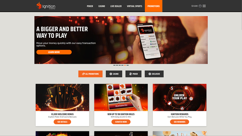 Ignition Casino Desktop Promotions