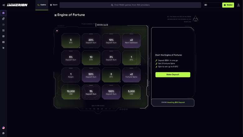 Immerion Casino Desktop Engine of Fortune