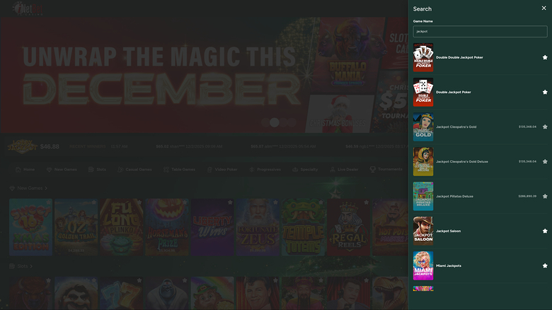 INetBet Casino Desktop Jackpot