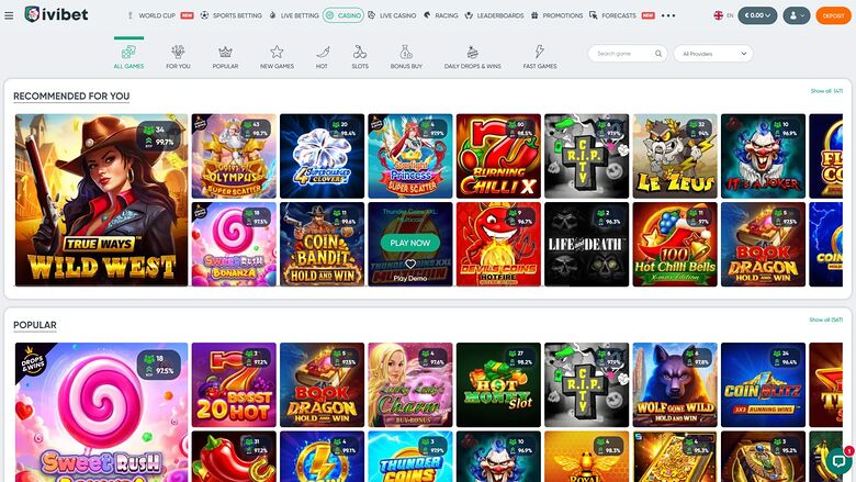 Ivibet Casino Desktop Games