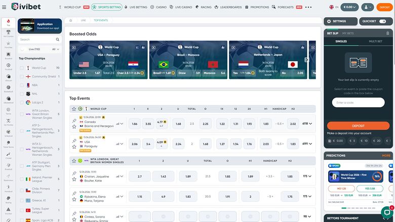 Ivibet Casino Desktop Sports