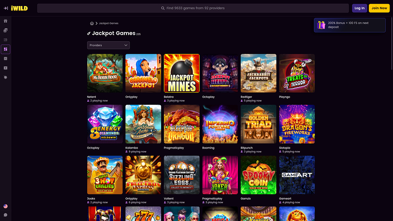 iWild Casino Desktop Jackpot