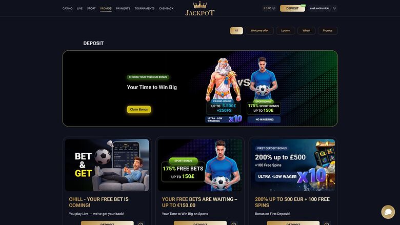 Jack-Pot Casino Desktop Promotions