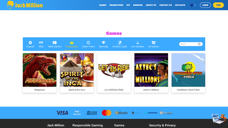 Jackmilion Casino Desktop Jackpot