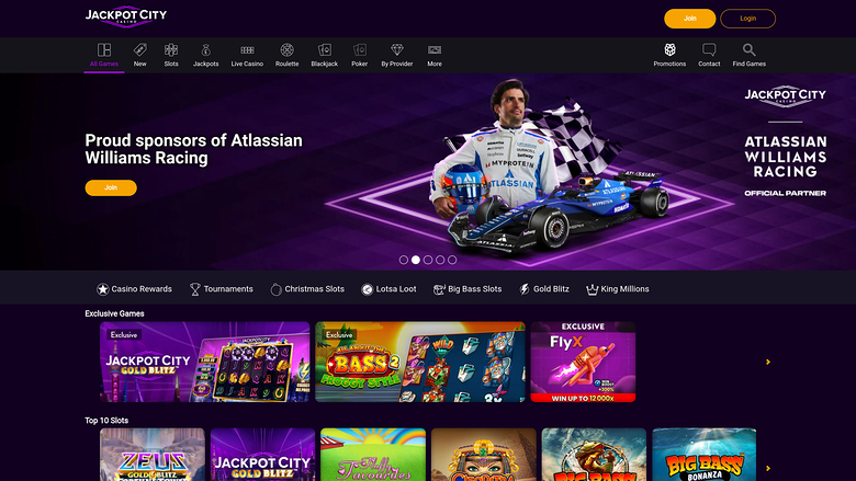 Jackpot City Casino Homepage Desktop