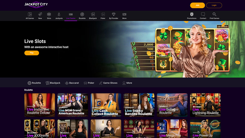 Jackpot City Casino Live Dealer Desktop