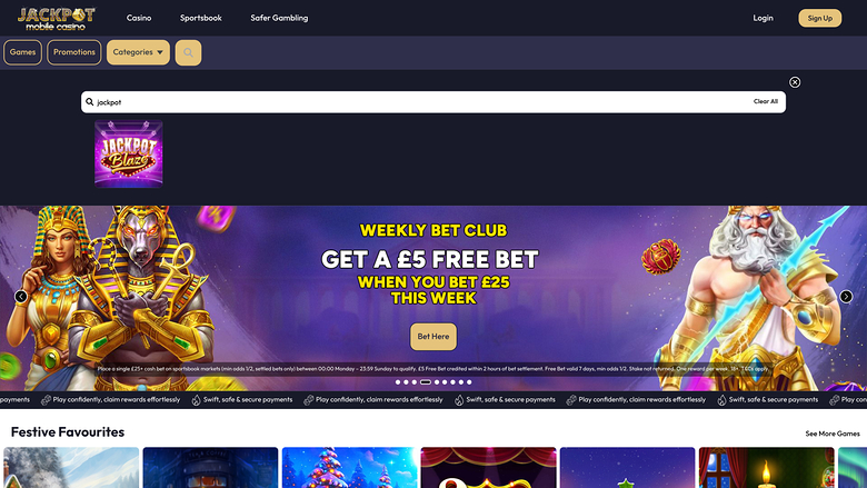Jackpot Mobile Casino Jackpot Desktop