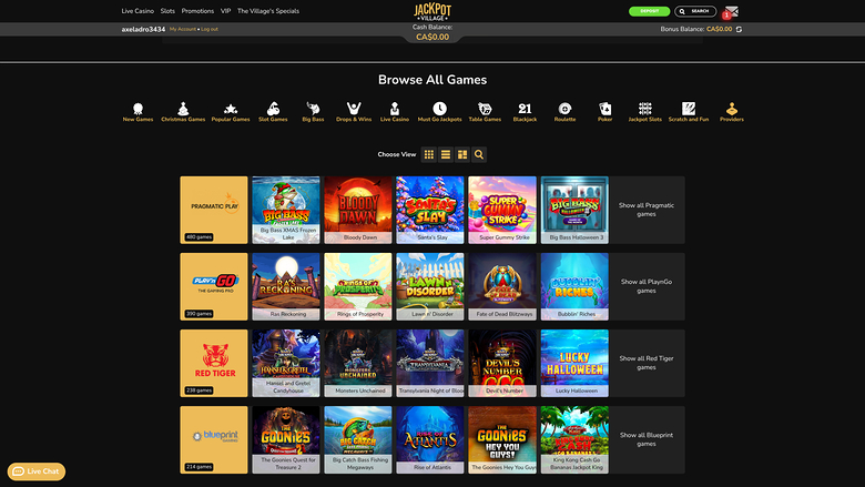 Jackpot Village Casino Desktop Game Developers