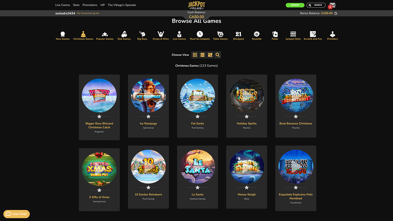 Jackpot Village Casino Desktop Games