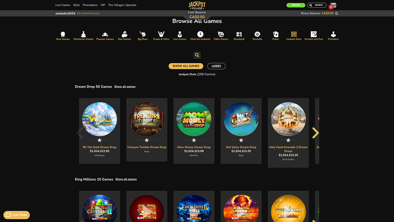 Jackpot Village Casino Desktop Jackpot
