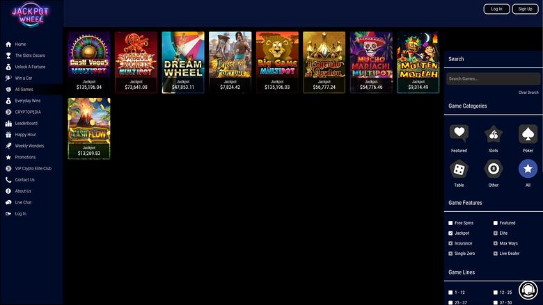 Jackpot Wheel Casino Desktop Jackpot