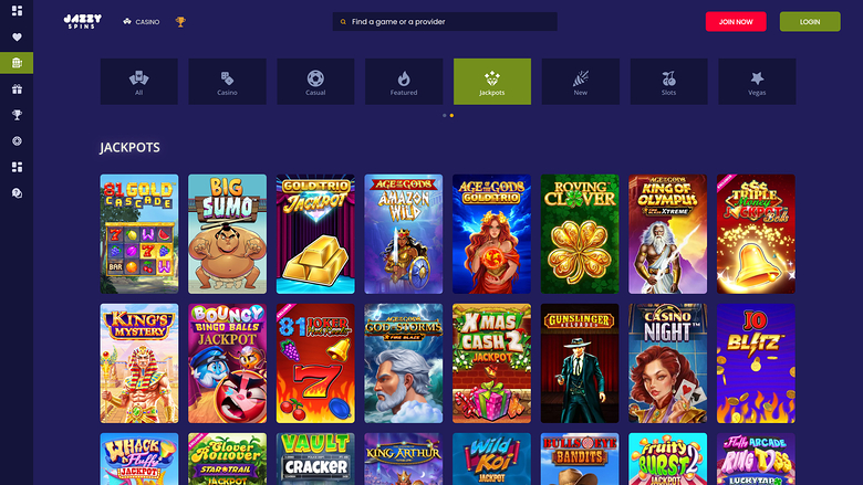 Jazzy Spins Casino Desktop Jackpot