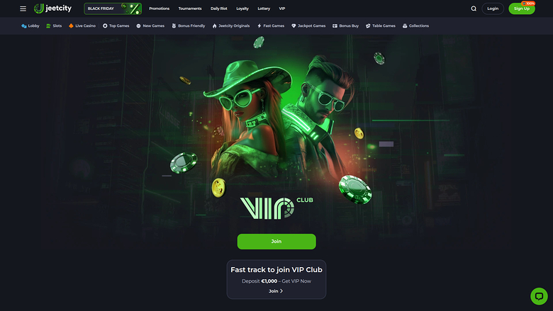 JeetCity Casino Desktop VIP Program