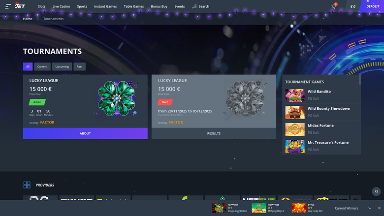 Jet Casino Promotions Desktop