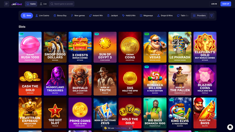 Jet4bet Casino Games Desktop