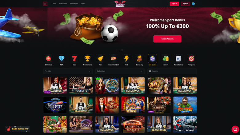 Jettbet Casino Desktop Live Dealer