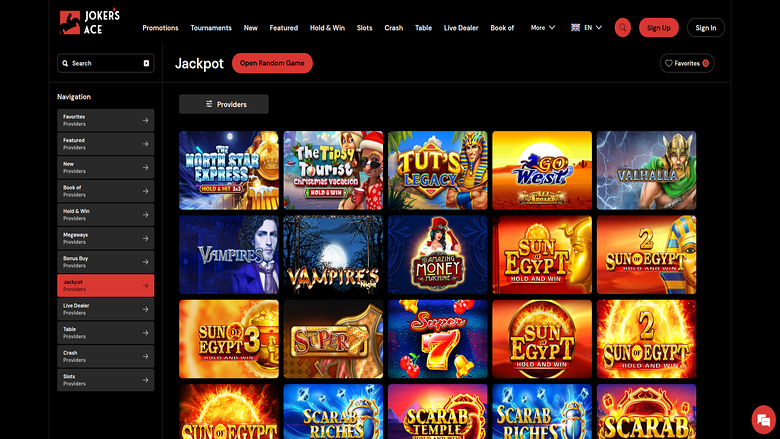 Jokers Ace Casino Jackpot Desktop